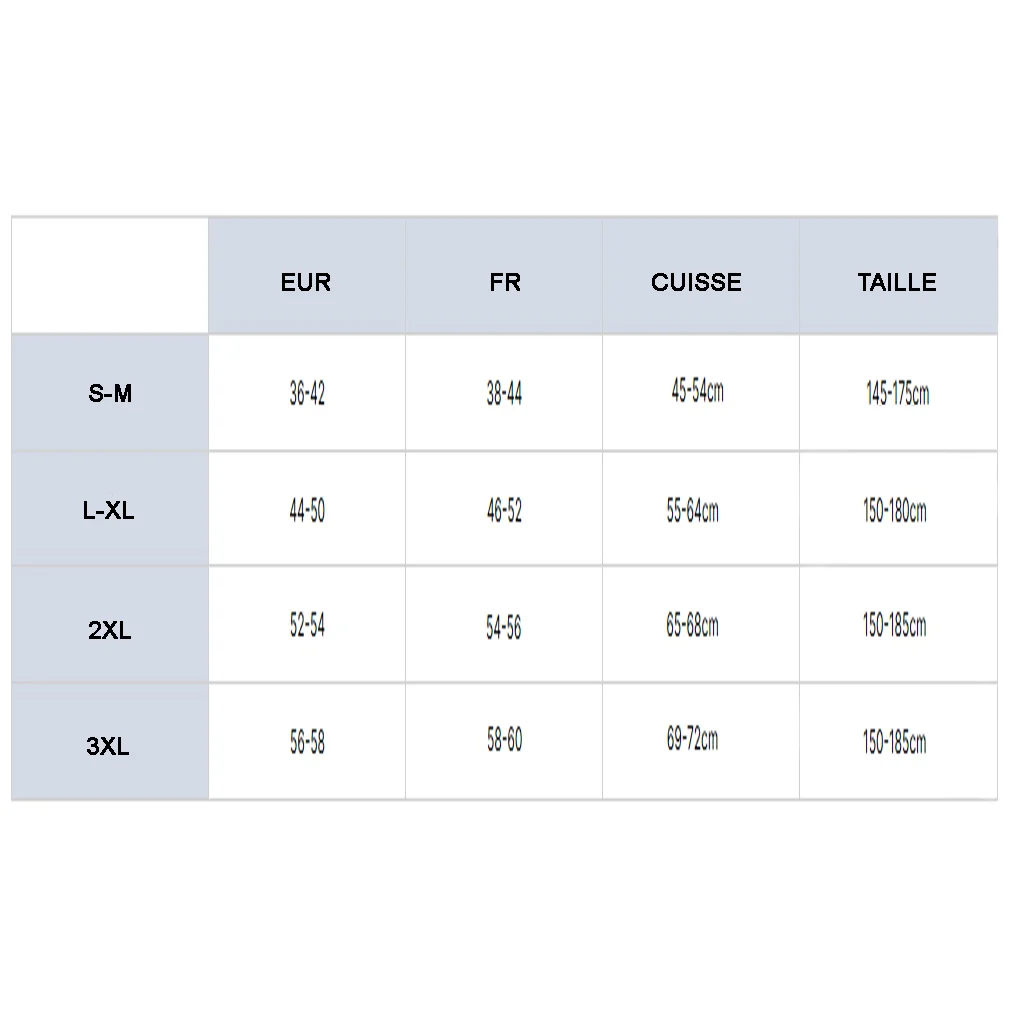 Guide des tailles bas Fiore grande taille